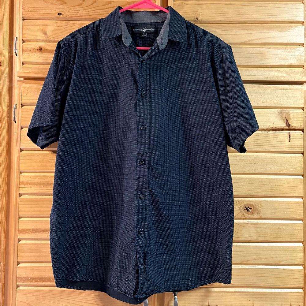 Beverly Hills Polo Club Men's Short Sleeve Button Up Shirt, Size M